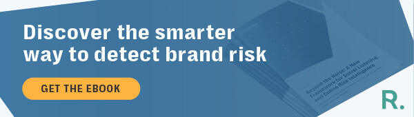 Banner image promoting resolver’s beyond the noise report on social listening and online risk intelligence, featuring abstract wave graphics and a call to download the full report.