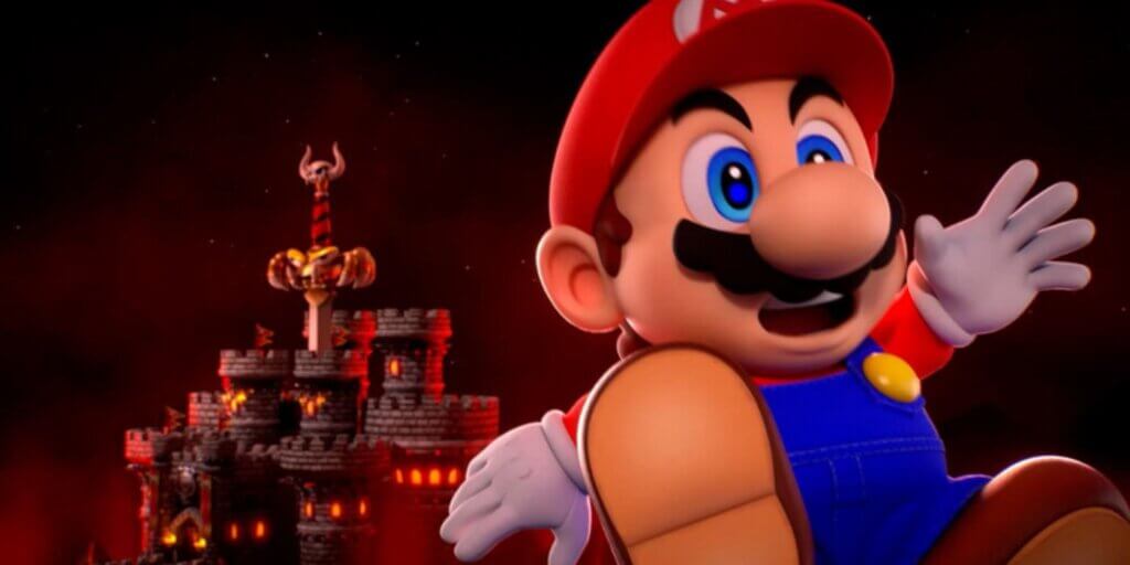 Mario jumps in front of bowser’s castle in the super mario rpg remake, featured in resolver’s article on brand risk in gaming remakes.