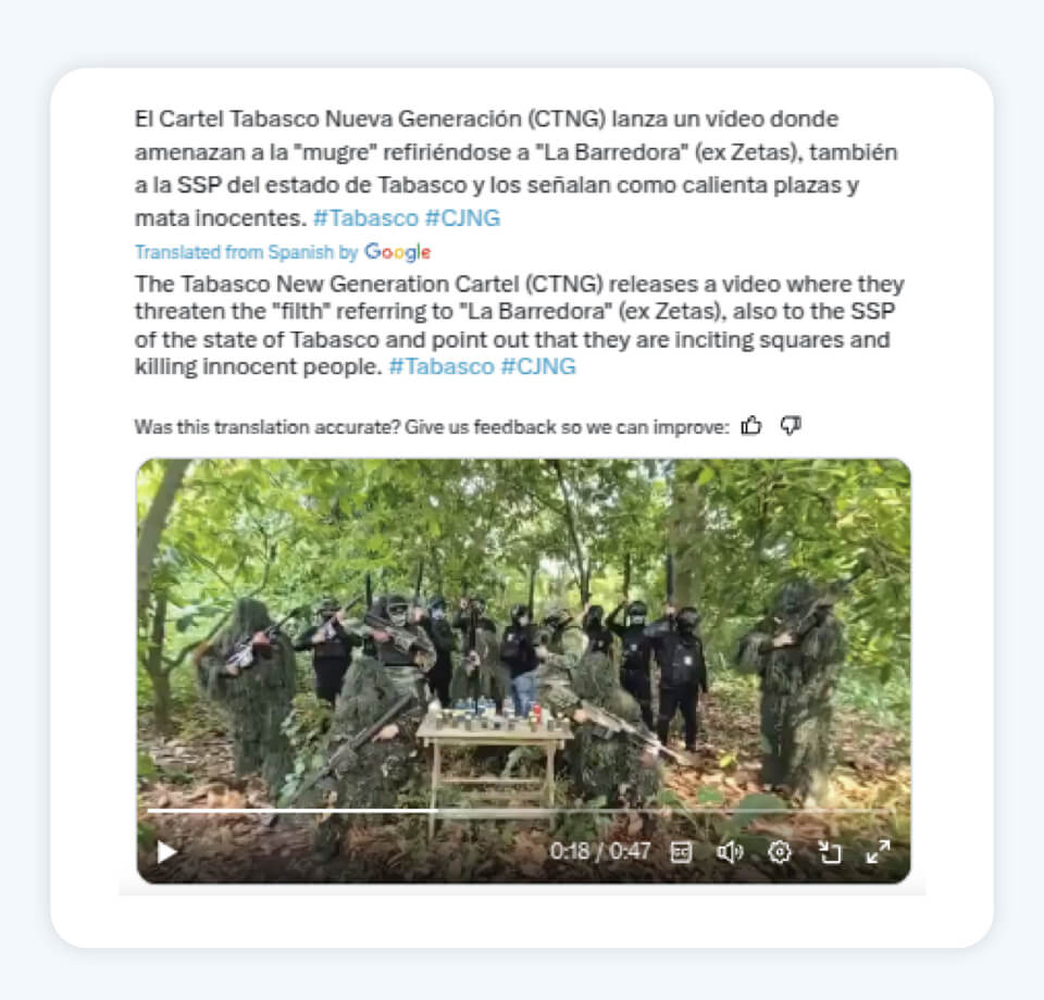 Mexican cartels, cartel propaganda, dsa compliance