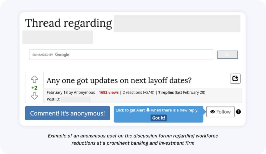 Unrestricted workplace discussions taking place on employee discussion forums are creating new reputational and compliance risks for major brands.