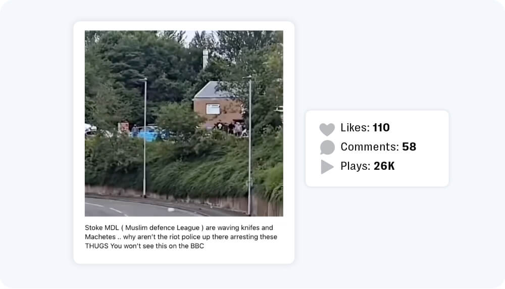 Users posted short-form video clips of depicting alleged violence by minorities against white people.