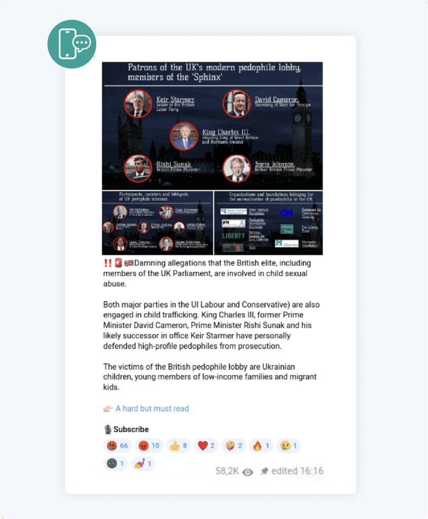 Post by the islander channel helped the child trafficking allegations gain a larger audience on the platform.